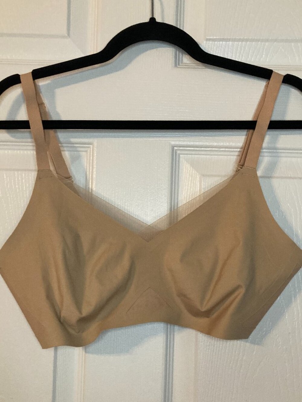 Honeylove Women's Beige Crossover Bra - No Wire No Padding - Size L